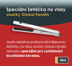 Banner Speciální žehlička na vlasy značky Global Keratin